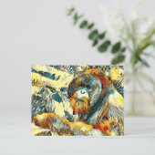 AnimalArt_OrangUtan_001 ポストカード (スタンド正面)