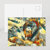 AnimalArt_OrangUtan_001 ポストカード (正面/裏面)