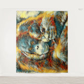 AnimalArt_OrangUtan_003 タペストリー (正面)