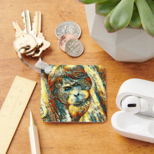 AnimalArt_OrangUtan_006 キーホルダー (デスク)