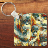 AnimalArt_OrangUtan_015 キーホルダー (正面)