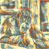 AnimalArt_OrangUtan_018 シール (正面)