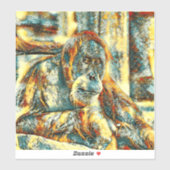 AnimalArt_OrangUtan_018 シール (シート)