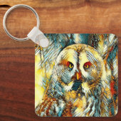 AnimalArt_Owl_002 キーホルダー (正面)