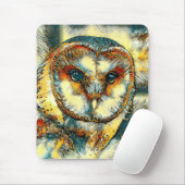 AnimalArt_Owl_010 マウスパッド (マウス)