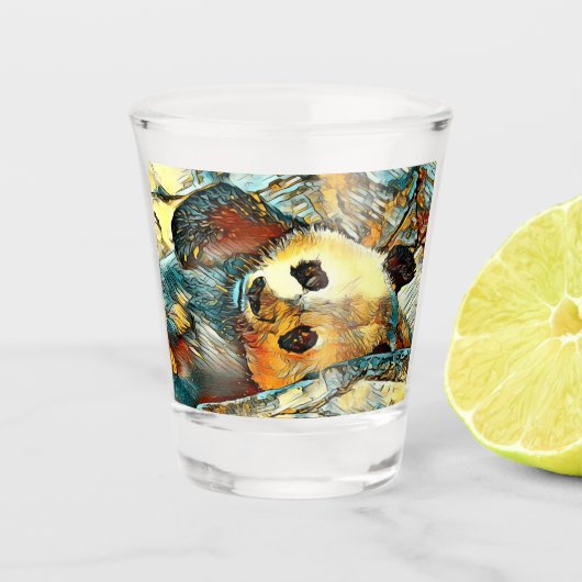 AnimalArt_Panda_002 ショットグラス (正面)