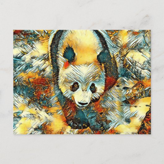AnimalArt_Panda_006 ポストカード (正面)