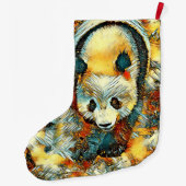 AnimalArt_Panda_006 ラージクリスマスストッキング (裏面)