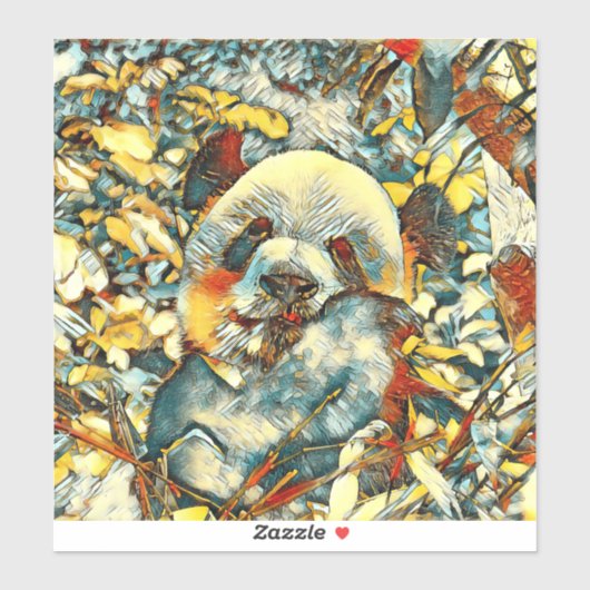 AnimalArt_Panda_012 シール (シート)
