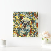 AnimalArt_Panda_012 スクエア壁時計 (ホーム)