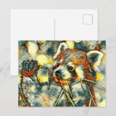 AnimalArt_RedPanda_001 ポストカード (正面/裏面)