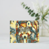 AnimalArt_RedPanda_002 ポストカード (スタンド正面)