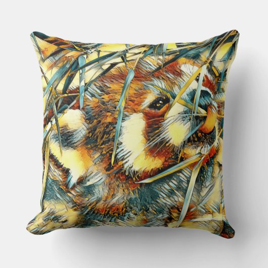 AnimalArt_RedPanda_003 クッション (正面)