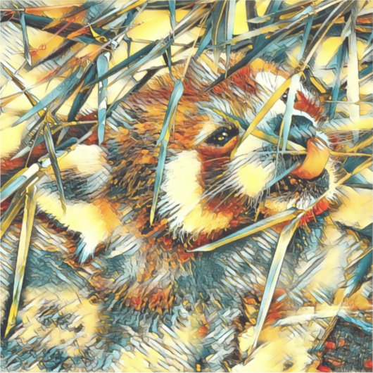 AnimalArt_RedPanda_003 シール (正面)