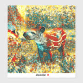 AnimalArt_Tapir_001 シール (シート)