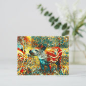 AnimalArt_Tapir_001 ポストカード (スタンド正面)