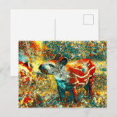 AnimalArt_Tapir_001 ポストカード (正面/裏面)