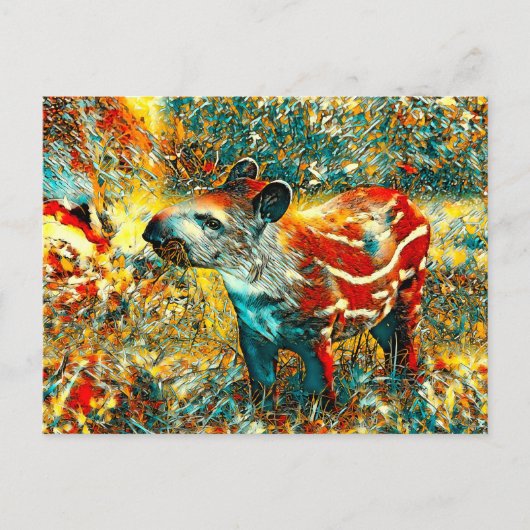 AnimalArt_Tapir_001 ポストカード (正面)