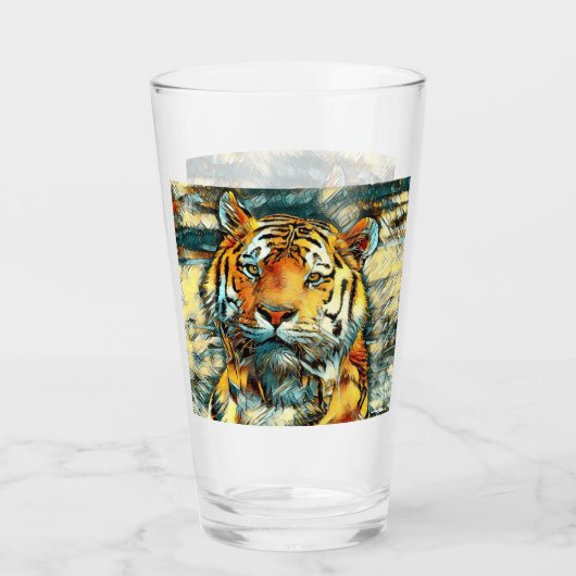 AnimalArt_Tiger_010 タンブラーグラス (正面)