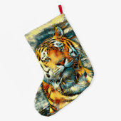 AnimalArt_Tiger_010 ラージクリスマスストッキング (裏面 (吊り時))