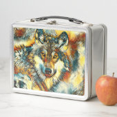 AnimalArt_Wolf_001 メタルランチボックス (インサイチュ)