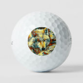 AnimalArt_Wolf_003 ゴルフボール (正面)