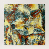 AnimalArt_Wolf_003 ジグソーパズル (横)
