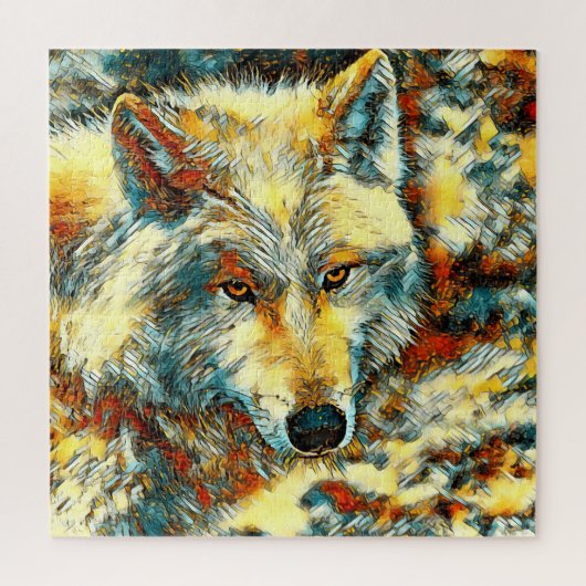 AnimalArt_Wolf_003 ジグソーパズル (縦)
