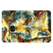 AnimalArt_Wolf_003 マグネット (横)
