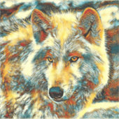 AnimalArt_Wolf_004 シール (正面)
