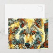 AnimalArt_Wolf_004 ポストカード (正面/裏面)