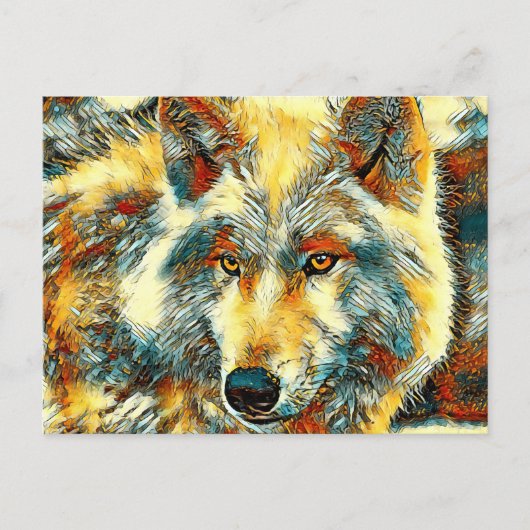 AnimalArt_Wolf_004 ポストカード (正面)