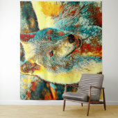 AnimalArt_Wolf_009 タペストリー (インサイチュ)
