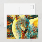 AnimalArt_Wolf_009 ポストカード (正面/裏面)