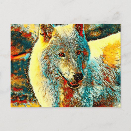AnimalArt_Wolf_009 ポストカード (正面)