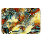 AnimalArt_Wolf_07 マグネット (横)