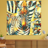 AnimalArt_Zebra_002 キャンバスプリント (インサイチュ (リビング))