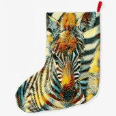 AnimalArt_Zebra_002 ラージクリスマスストッキング (裏面)