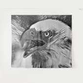 AnimalArtBW_Bird_002 タペストリー (正面(横))