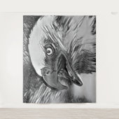 AnimalArtBW_Bird_002 タペストリー (正面)