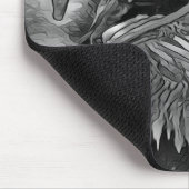 AnimalArtBW_Bird_002 マウスパッド (コーナー)