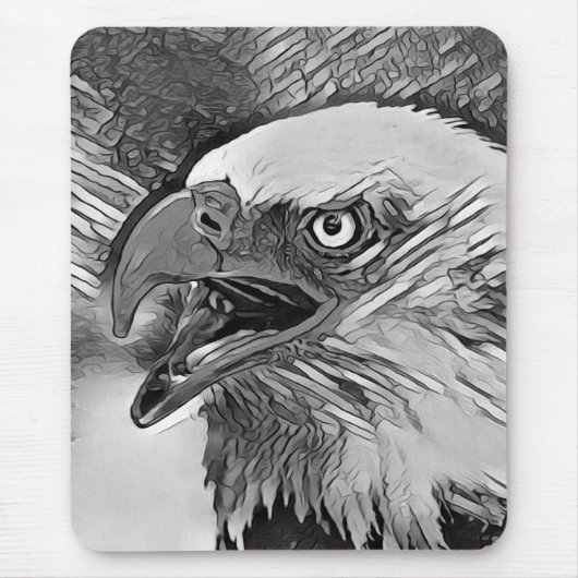 AnimalArtBW_Bird_002 マウスパッド (正面)