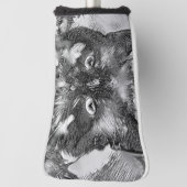 AnimalArtBW_Cat_003 ゴルフヘッドカバー (回転90)