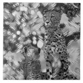 AnimalArtBW_Cheetah_008 タイル (正面)