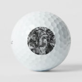 AnimalArtBW_Chimpanzee_014 ゴルフボール (正面)