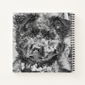 AnimalArtBW_Dog_005 ノートブック (裏面)