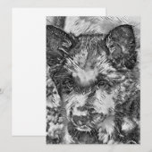 AnimalArtBW_Dog_013 シーズンカード (正面/裏面)