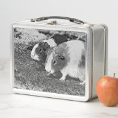 AnimalArtBW_GuineaPig_003 メタルランチボックス (インサイチュ)