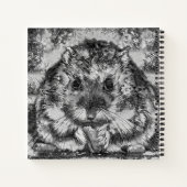AnimalArtBW_Hamster_001 ノートブック (裏面)