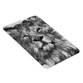 AnimalArtBW_Lion_003 マグネット (右側)